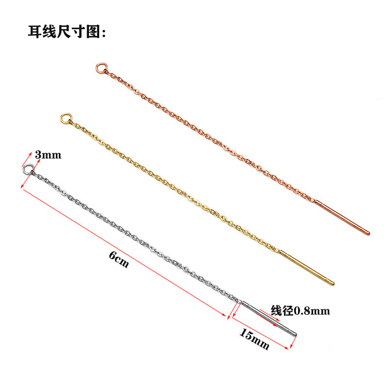 10pcs Threader earrings Chain Earrings in stainless steel