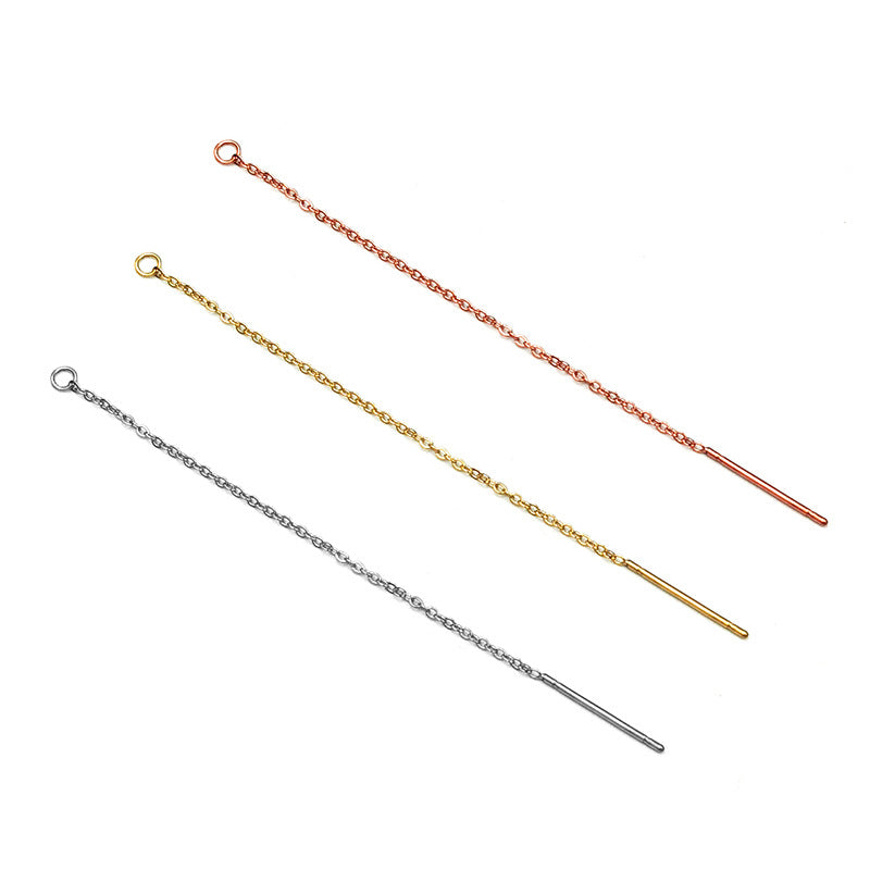 10pcs Threader earrings Chain Earrings in stainless steel