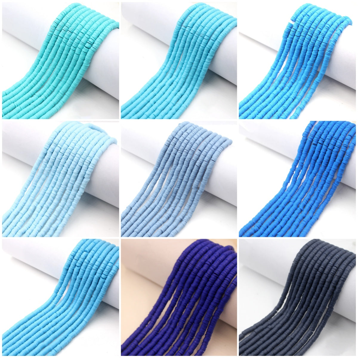 【Color 85#-155#】1 Strand- 16" 6mm vinyl Heishi beads, polymer clay beads