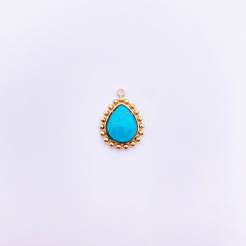 Drop shap lapis pendant