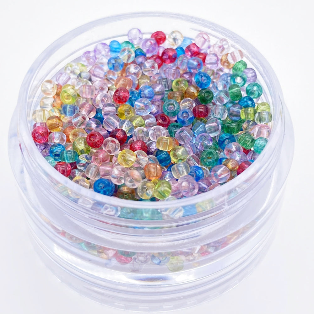 10g 2mm/3mm/4mm clear seed beads for diy bracelet necklace