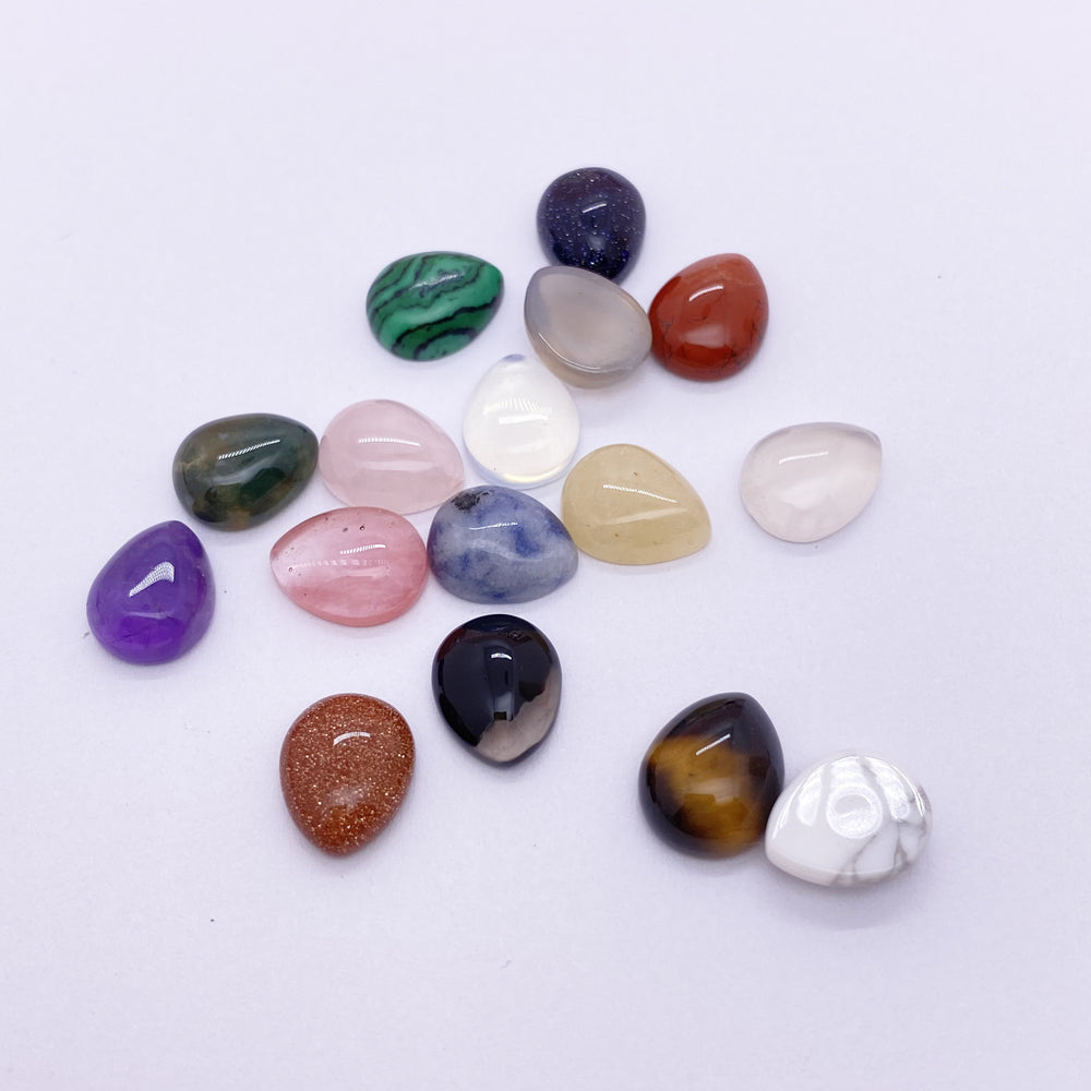 8*10mm Drop shape Oblate stone cabochon