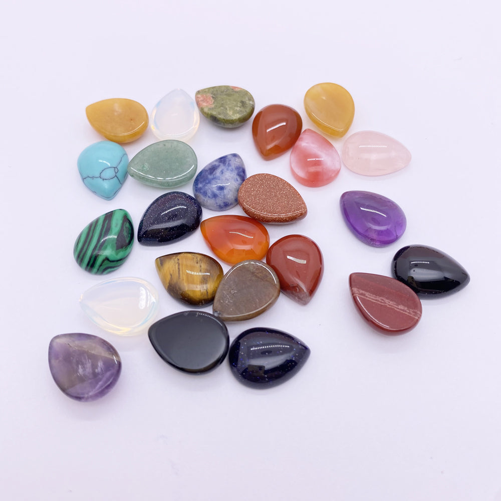 12*16mm Drop shape Oblate stone cabochon
