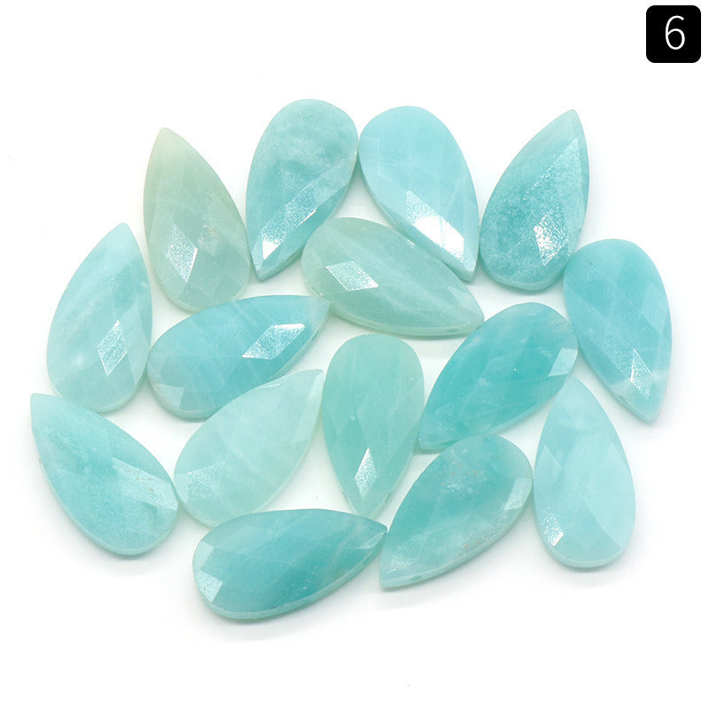 25*13mm Faceted drop natural stone 1pc