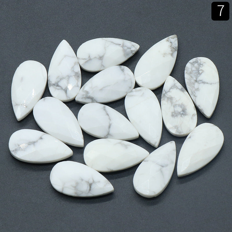 25*13mm Faceted drop natural stone 1pc