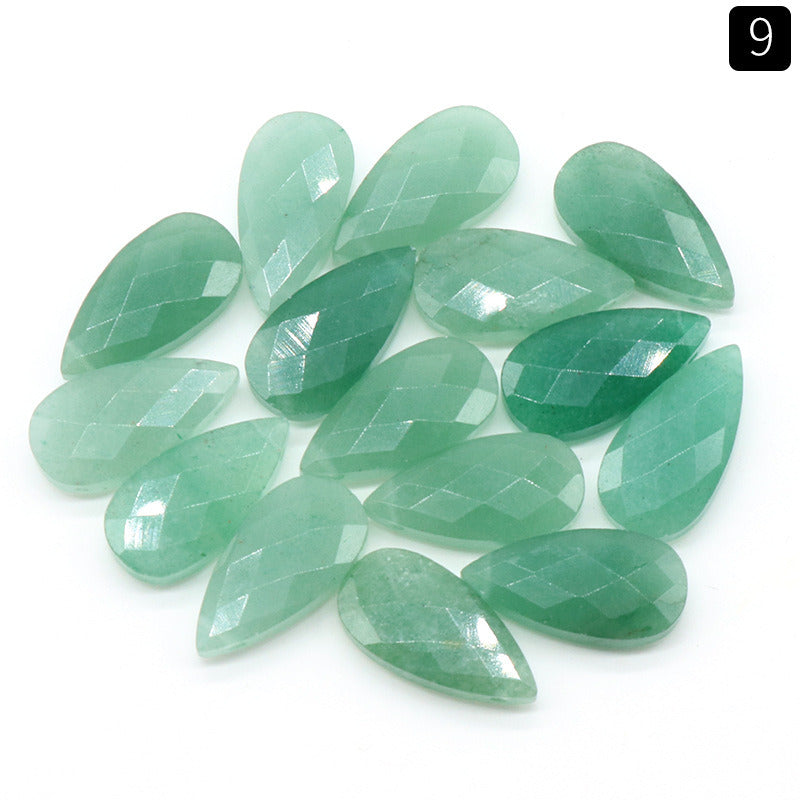 25*13mm Faceted drop natural stone 1pc