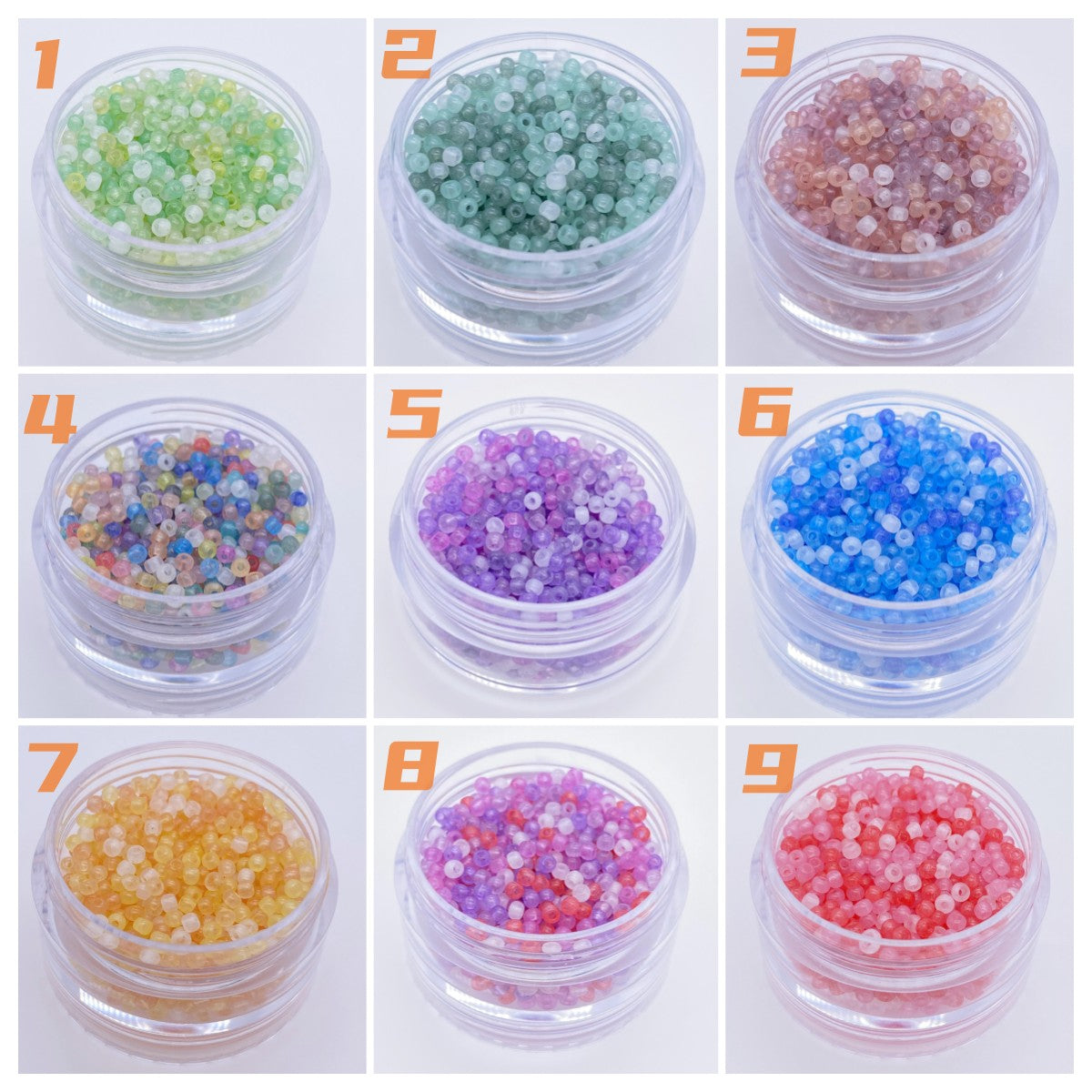 10g ice effect seed beads for handmade jewelry
