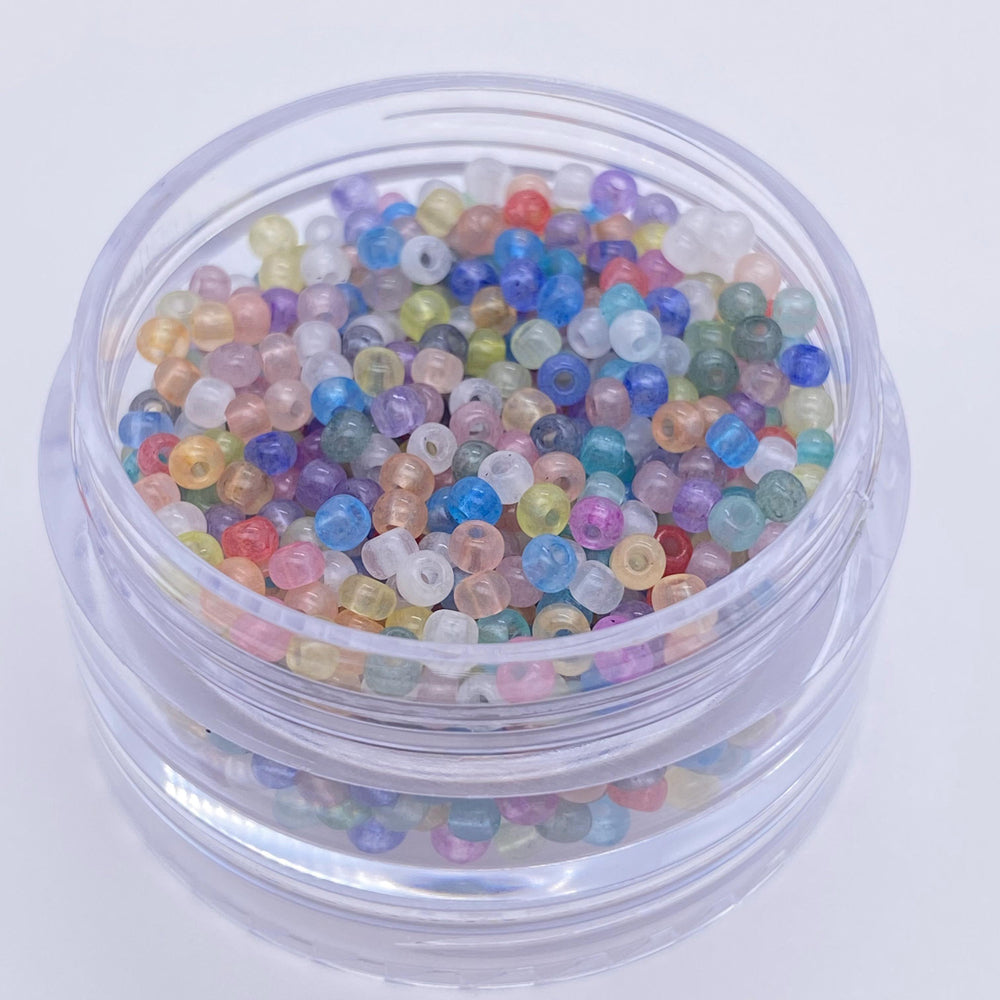 10g ice effect seed beads for handmade jewelry
