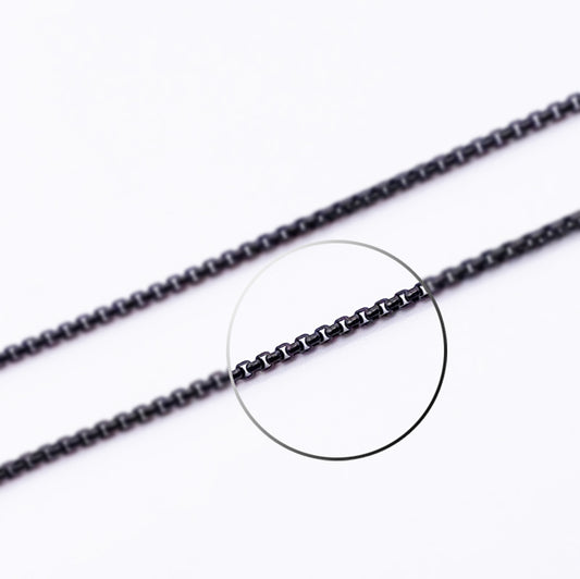 C1238 Black square pearl chain