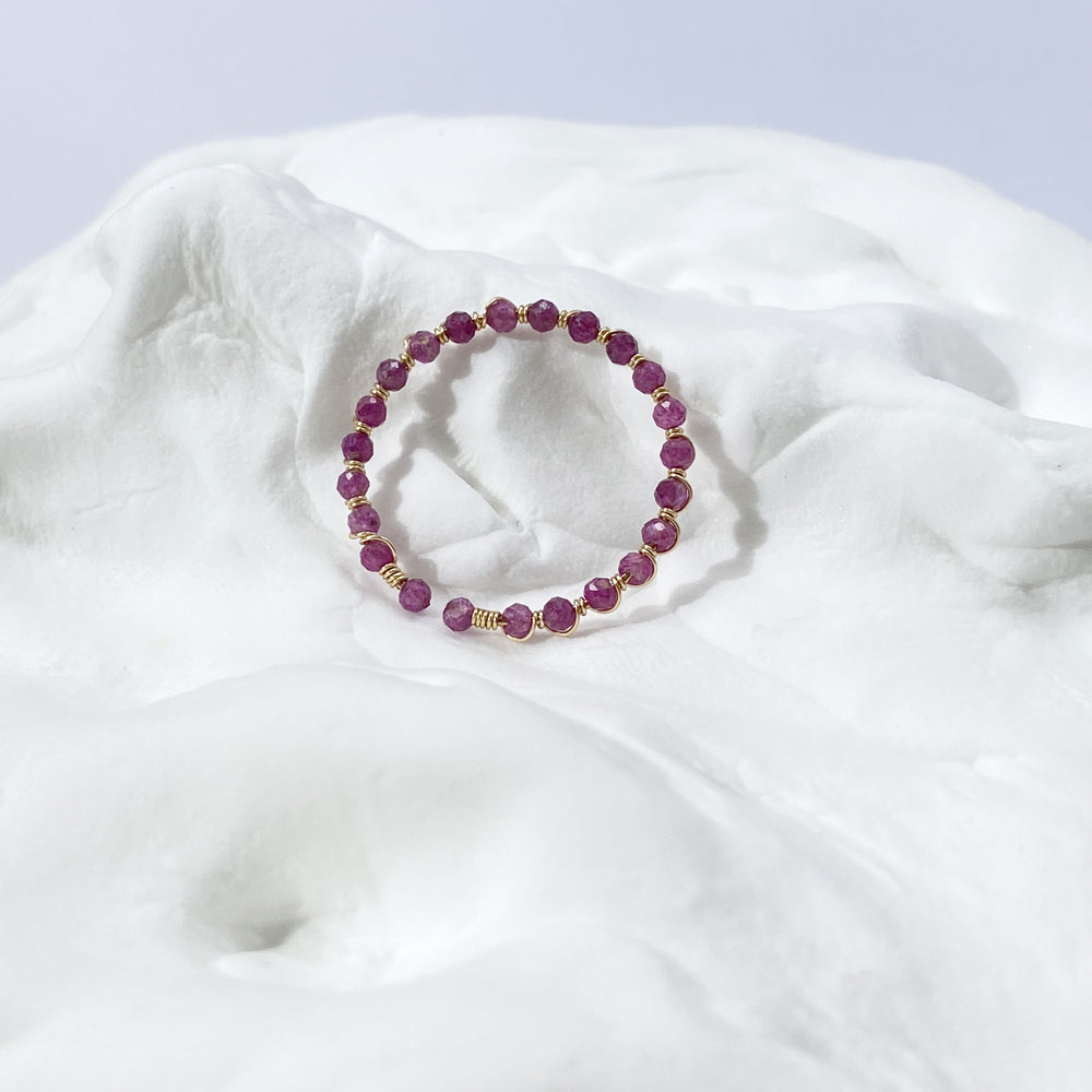 Ruby Rings,Mixed style wire wrapped ruby rings,boho style rings,unique design gift