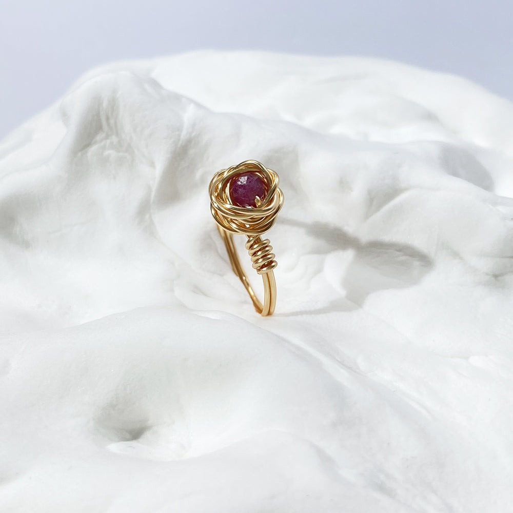 Ruby Rings,Mixed style wire wrapped ruby rings,boho style rings,unique design gift