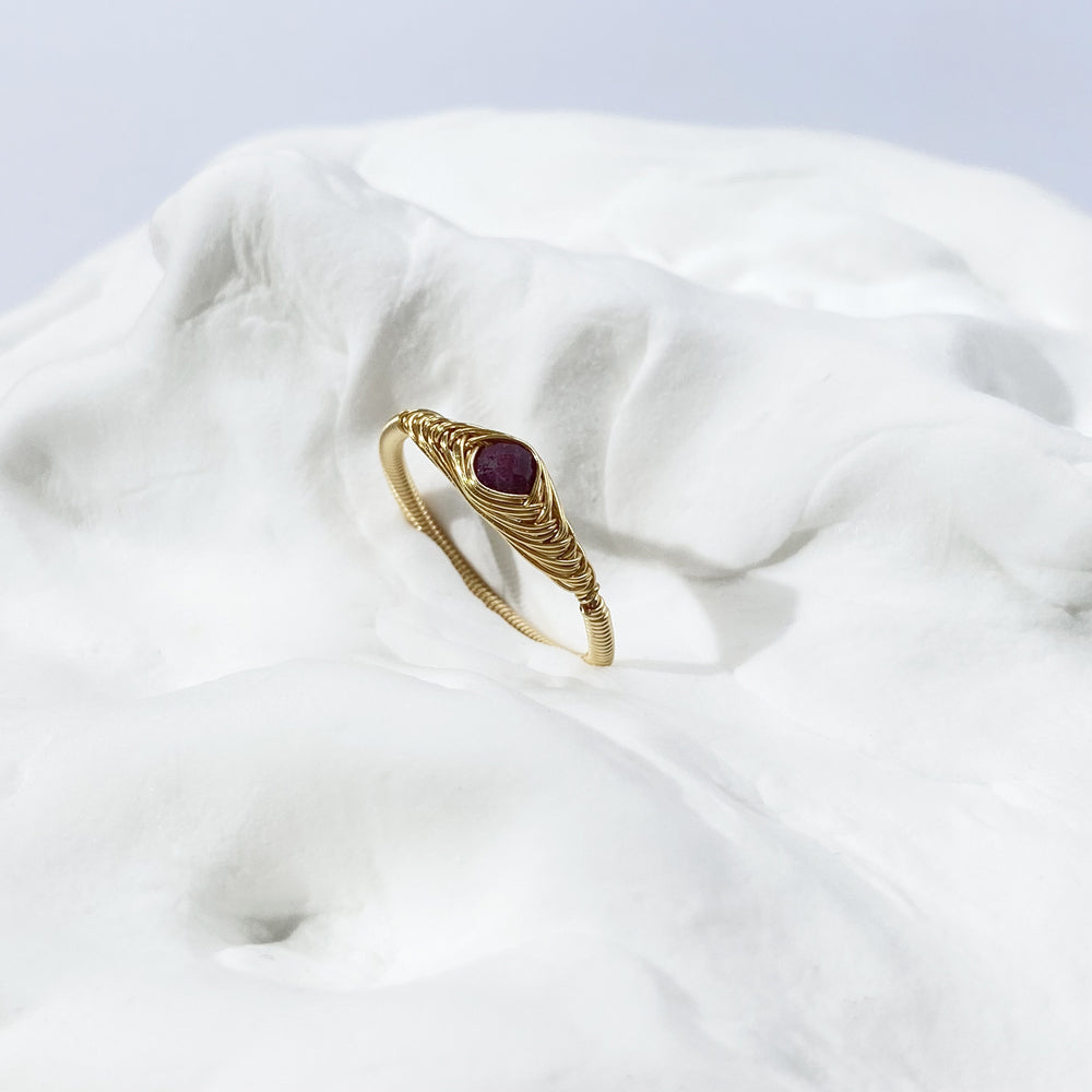 Ruby Rings,Mixed style wire wrapped ruby rings,boho style rings,unique design gift
