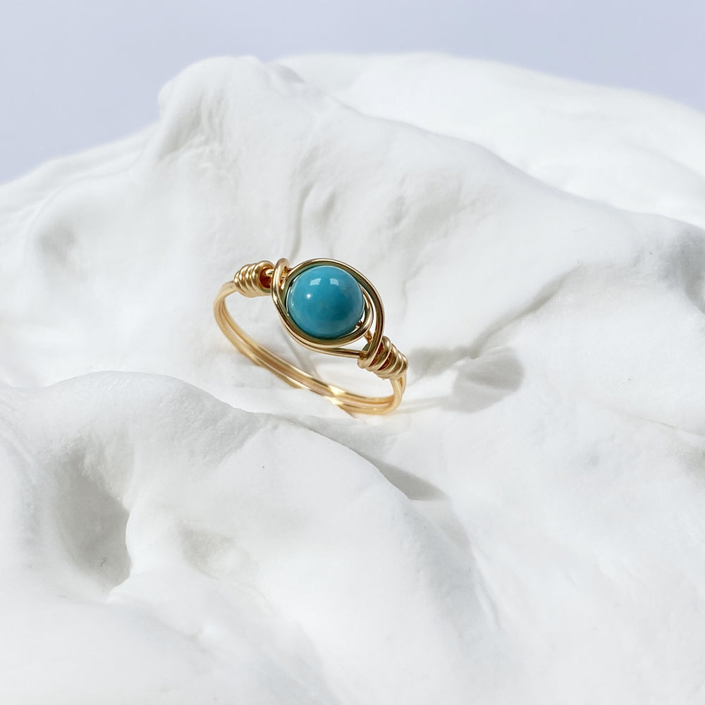 Turquoise Rings ,Wire wrapped jewelry ,handmade ring,Boho style for women