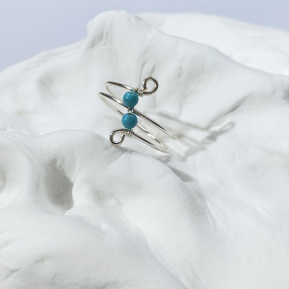 Turquoise Rings ,Wire wrapped jewelry ,handmade ring,Boho style for women