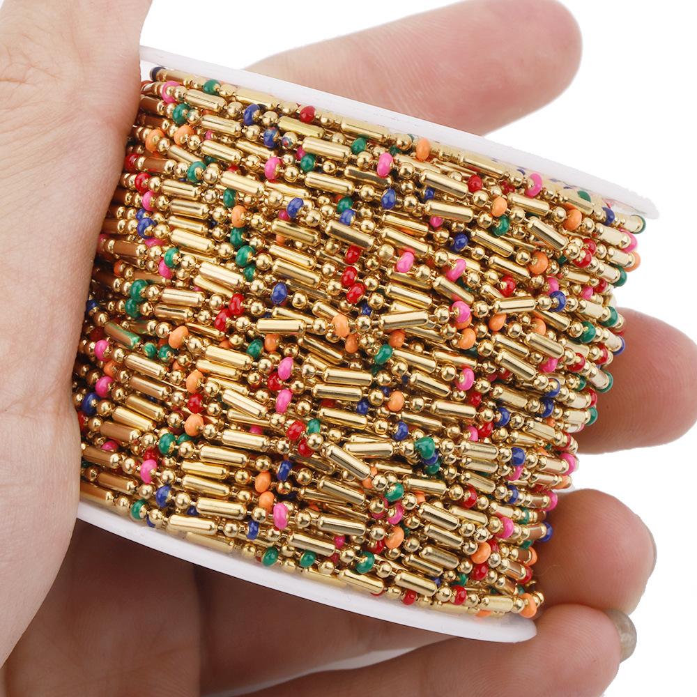 C1273 3:1 Enamel Chain-Vacuum Plating Waterproof Stainless steel chain