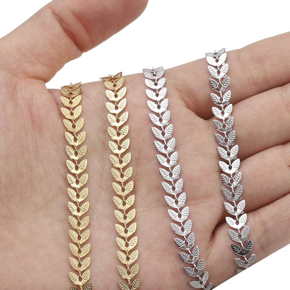 Leaf Chain -Vacuum Plating Waterproof Stainless steel chain