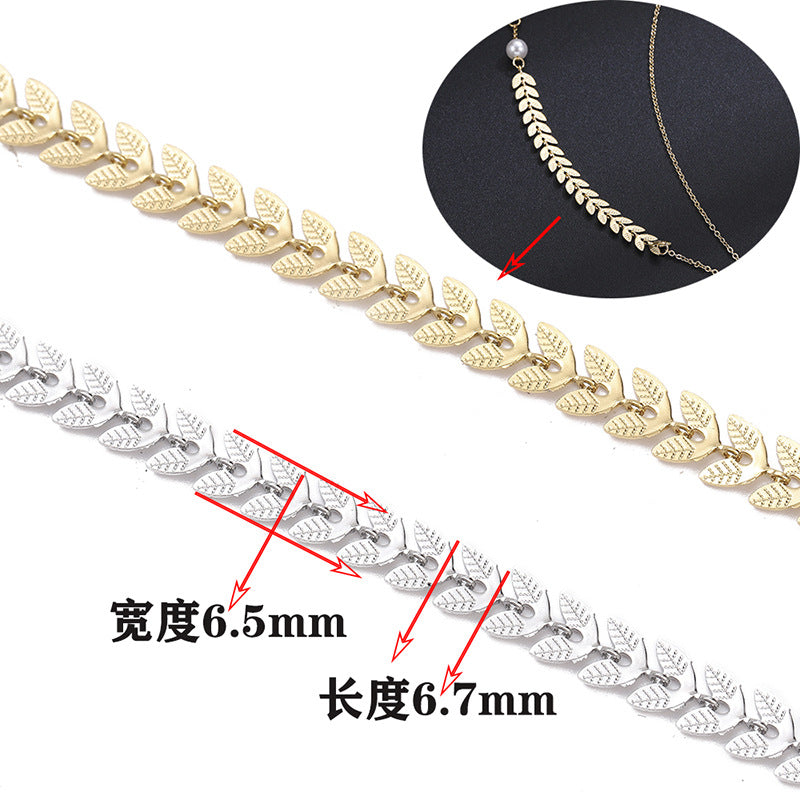 Leaf Chain -Vacuum Plating Waterproof Stainless steel chain