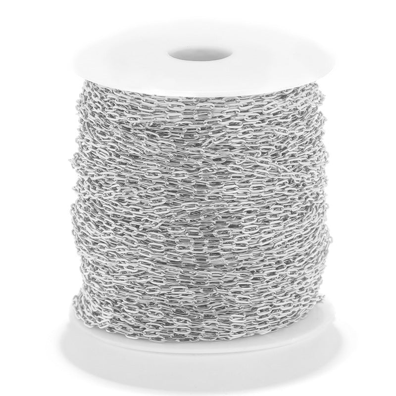 Mini paperclip chain-Vacuum Plating Waterproof Stainless steel chain
