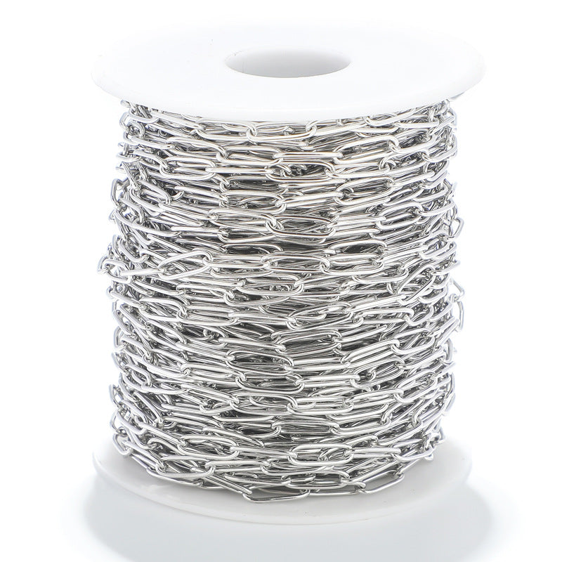 C1163 7mm Rectangle Chain-Vacuum Plating Waterproof Stainless steel chain