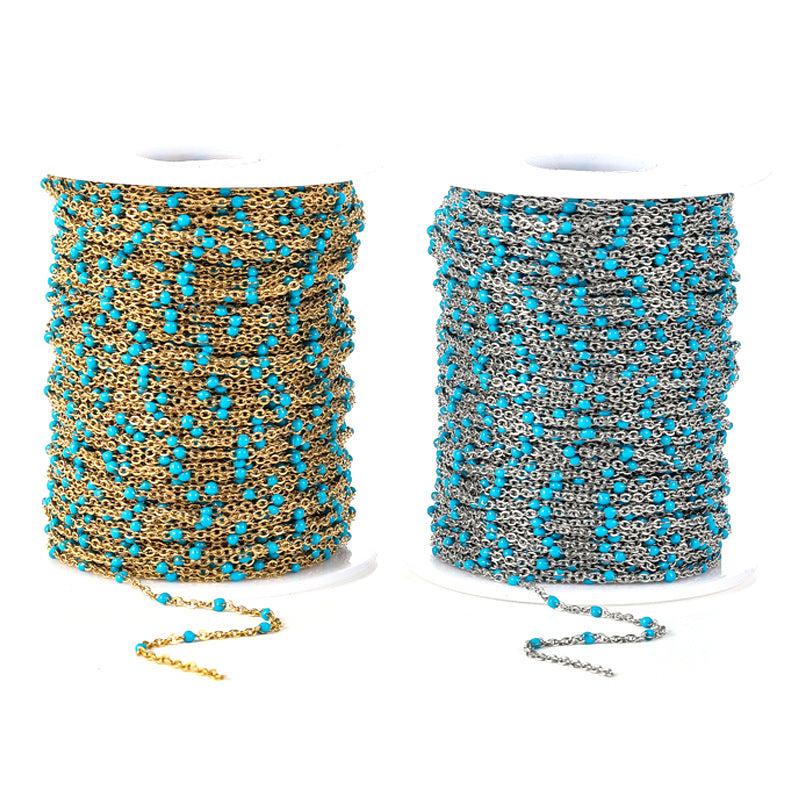 Enamel Chain-Vacuum Plating Waterproof Stainless steel chain