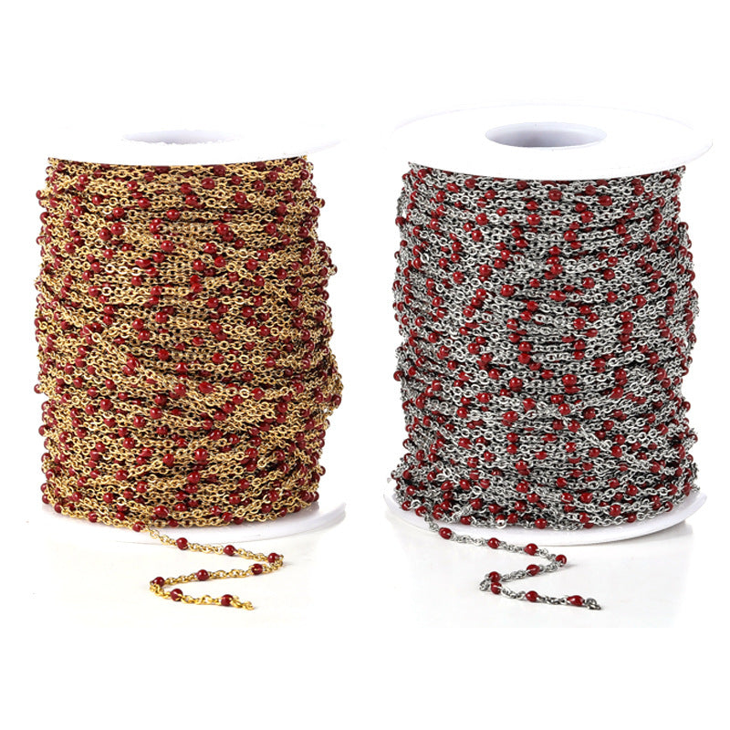 Enamel Chain-Vacuum Plating Waterproof Stainless steel chain