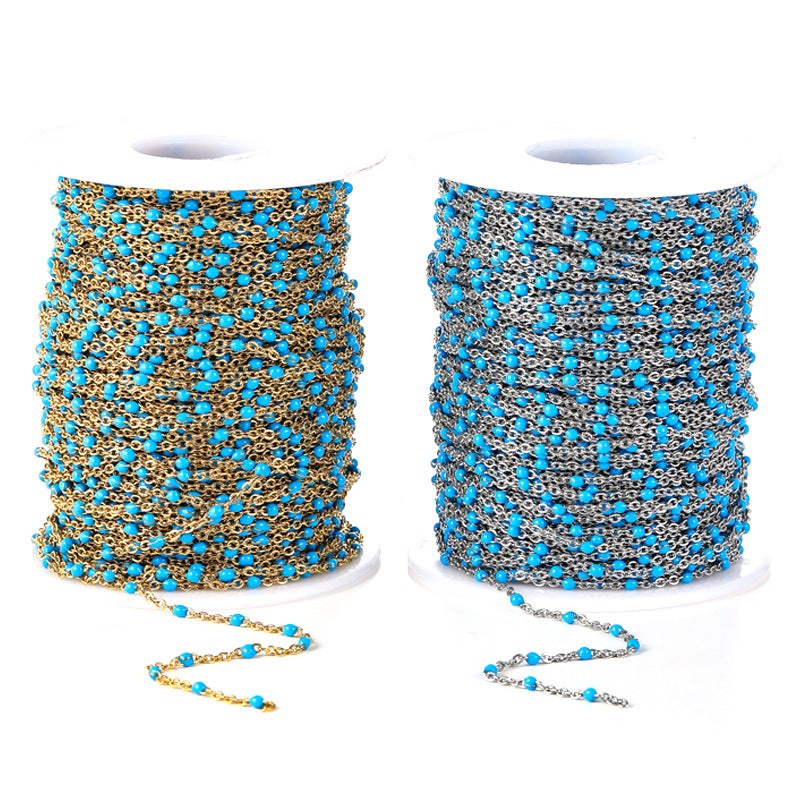 Enamel Chain-Vacuum Plating Waterproof Stainless steel chain