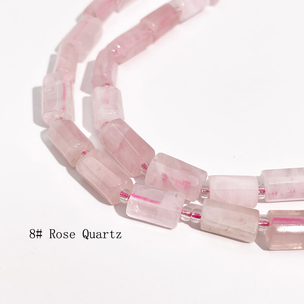 8*11mm Tube Faceted Semi-Precious Gemstone