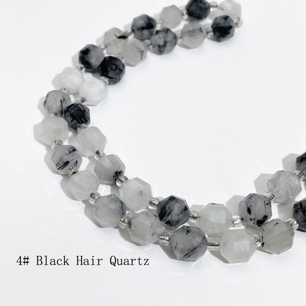 8mm Double Tip Faceted Semi-Precious Gemstone
