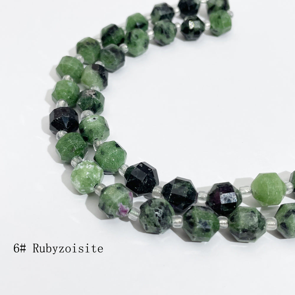 8mm Double Tip Faceted Semi-Precious Gemstone
