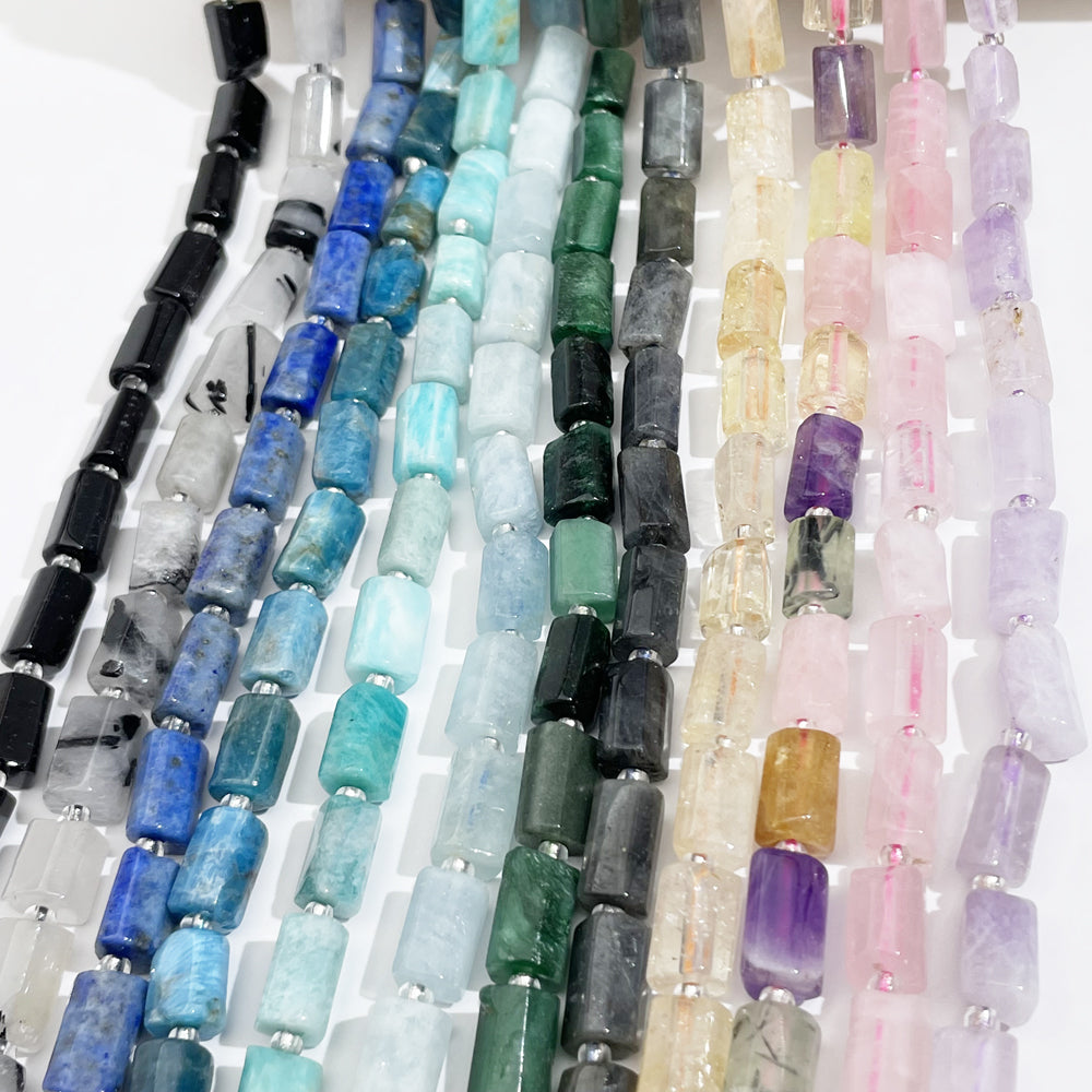 8*11mm Tube Faceted Semi-Precious Gemstone