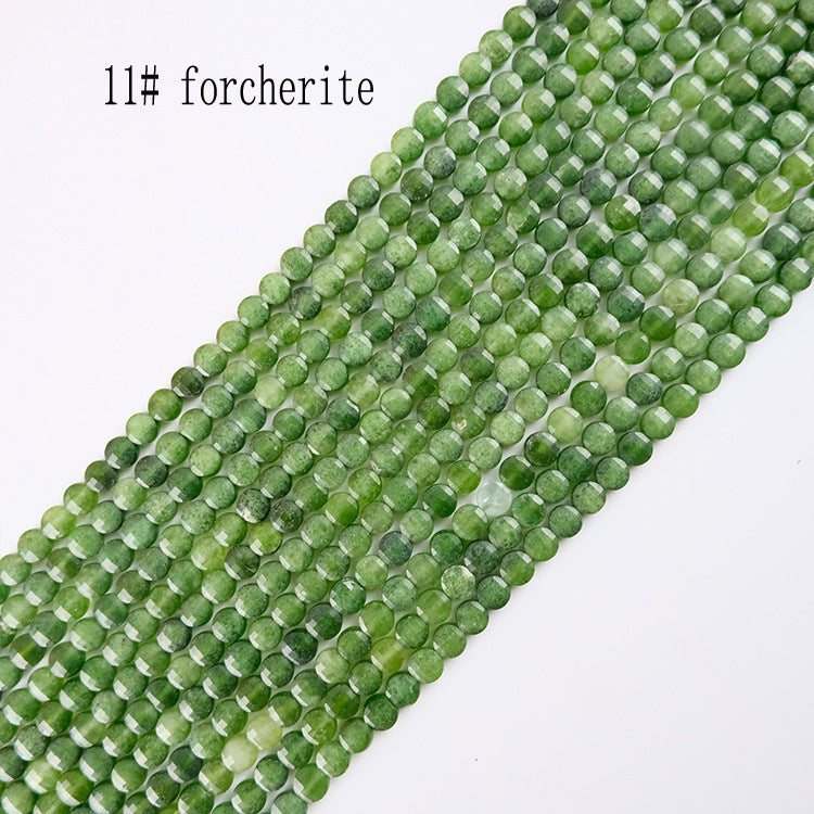 6mm FLAT faceted stone beads