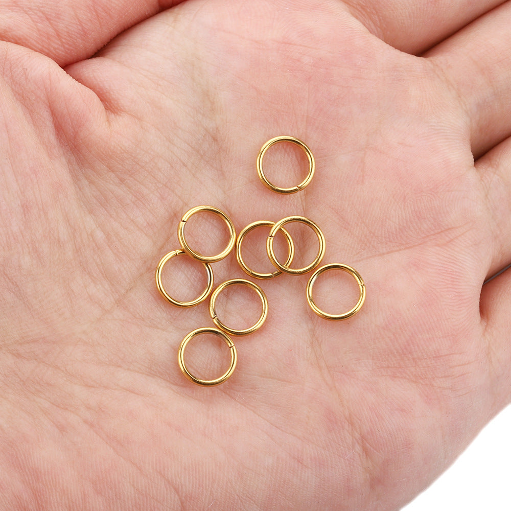 50 or 200pcs/pack Jump Ring-Vacuum Plating Waterproof Stainless steel jump ring
