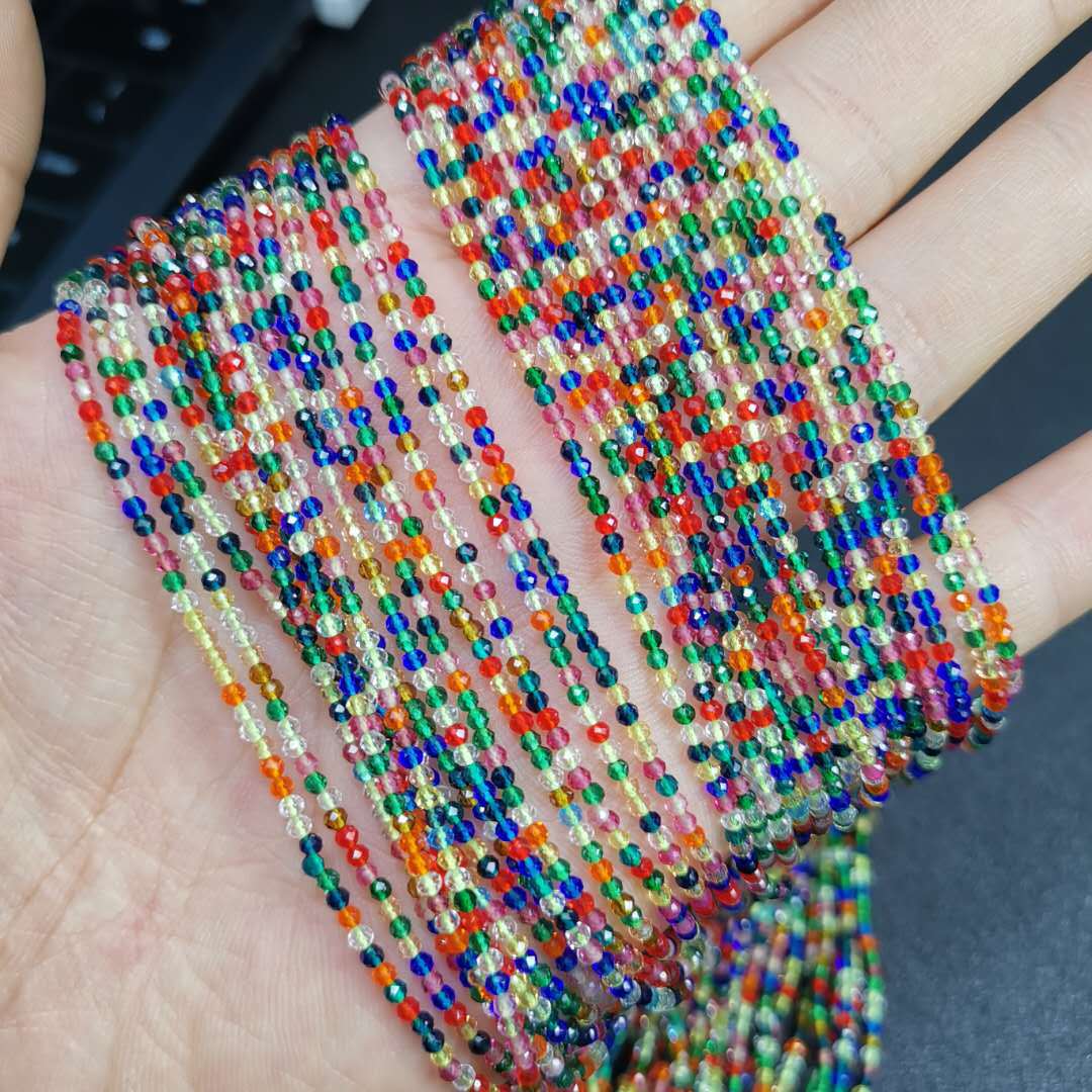 2mm /3mm faceted rare earth glass spinel ,man-made spinel beads