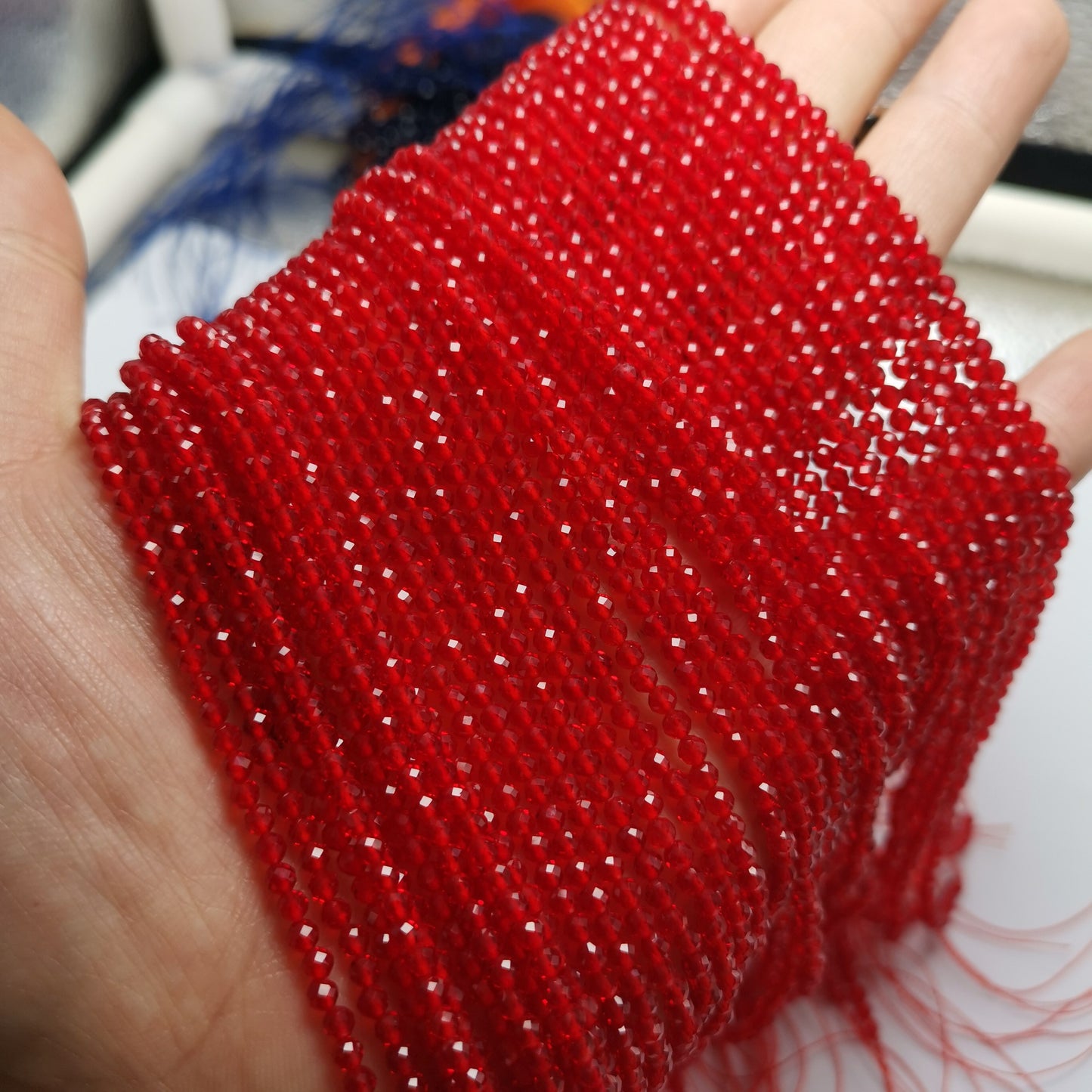 2mm /3mm faceted rare earth glass spinel ,man-made spinel beads