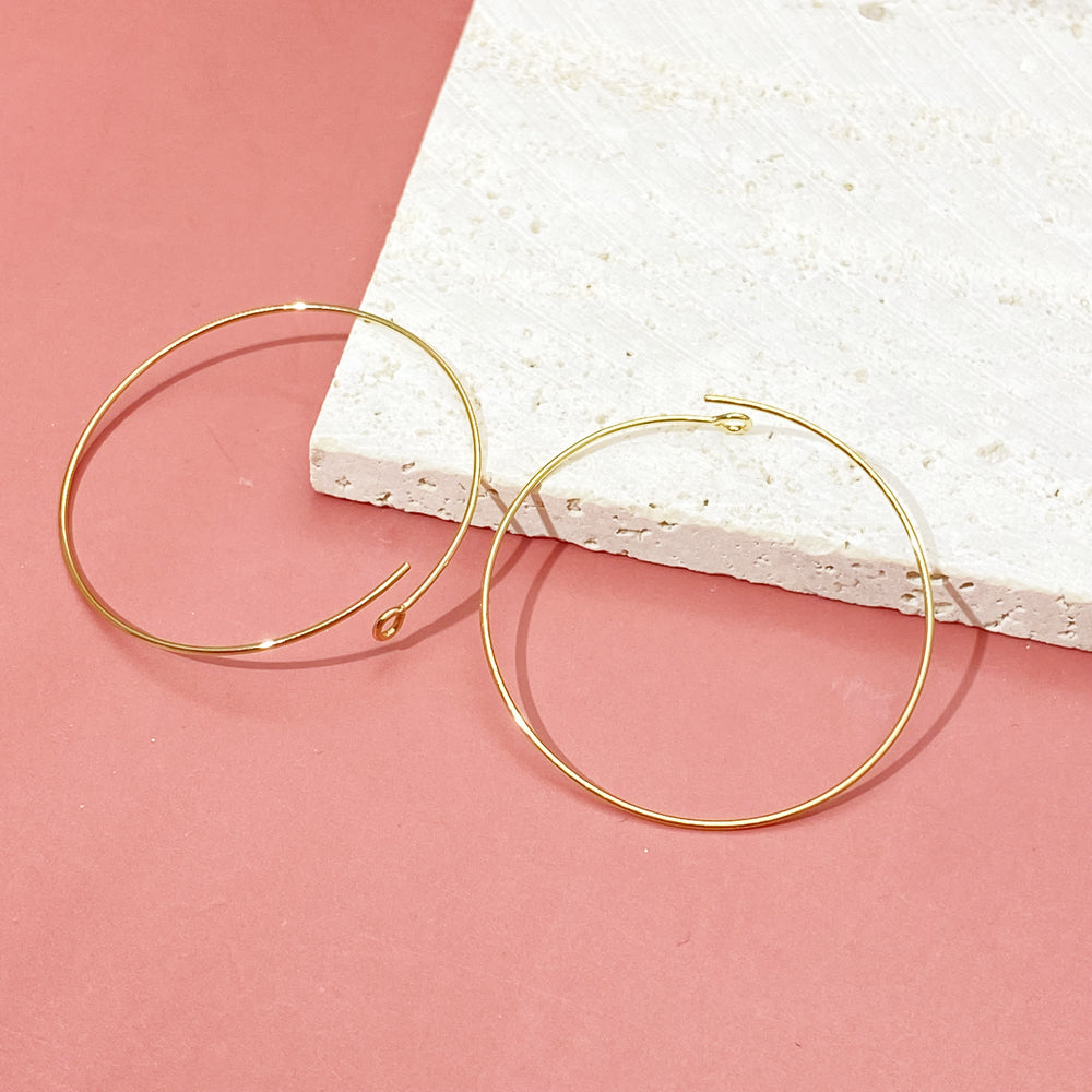 Thin Earring hoop 0.8*50 mm