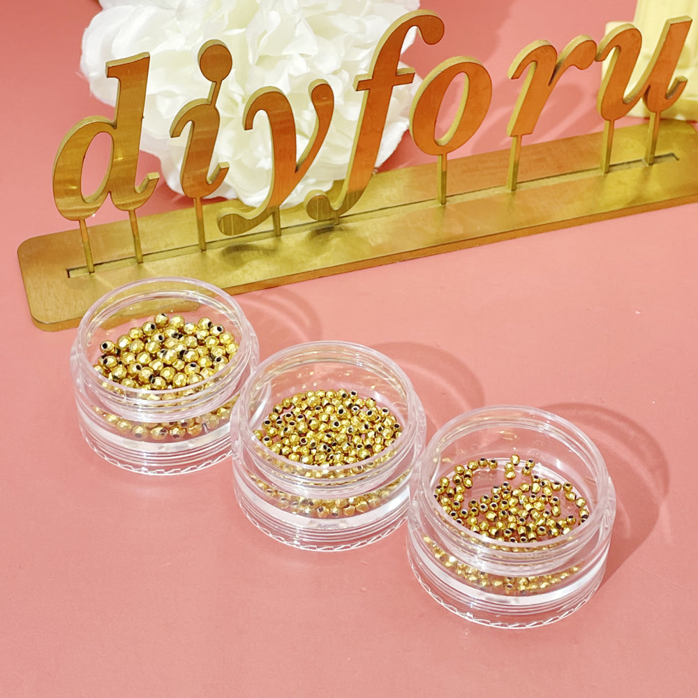 100PCS Gold plated hematite