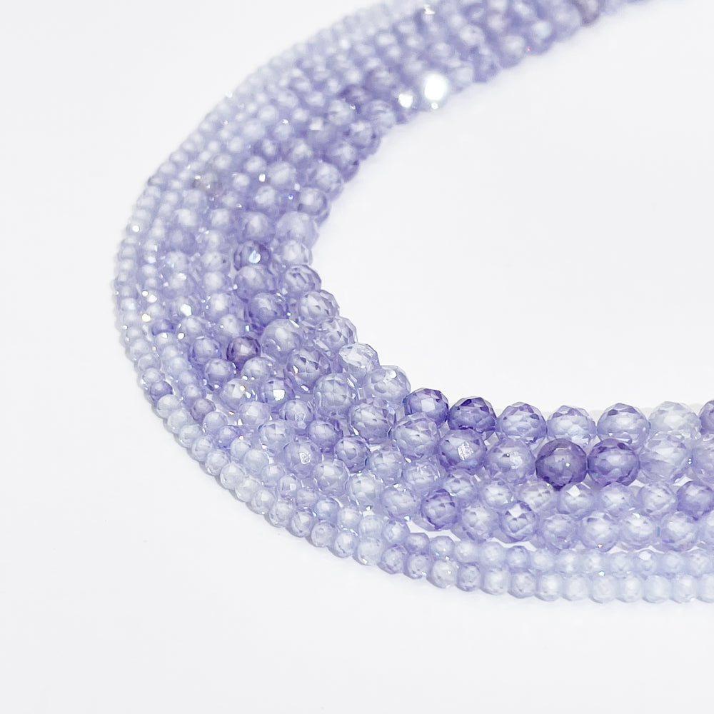 Tiny Cubic Zircon Micro Faceted Beads 2mm 3mm 4mm