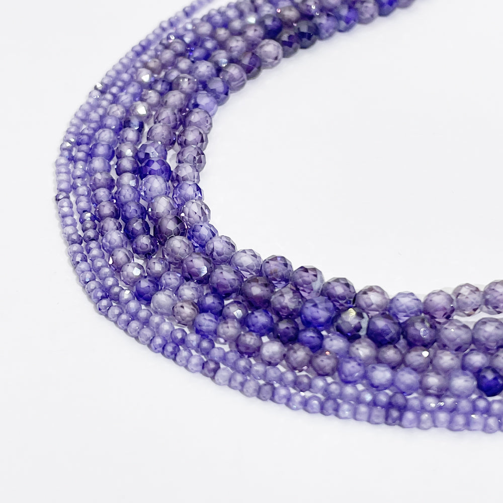 Tiny Cubic Zircon Micro Faceted Beads 2mm 3mm 4mm