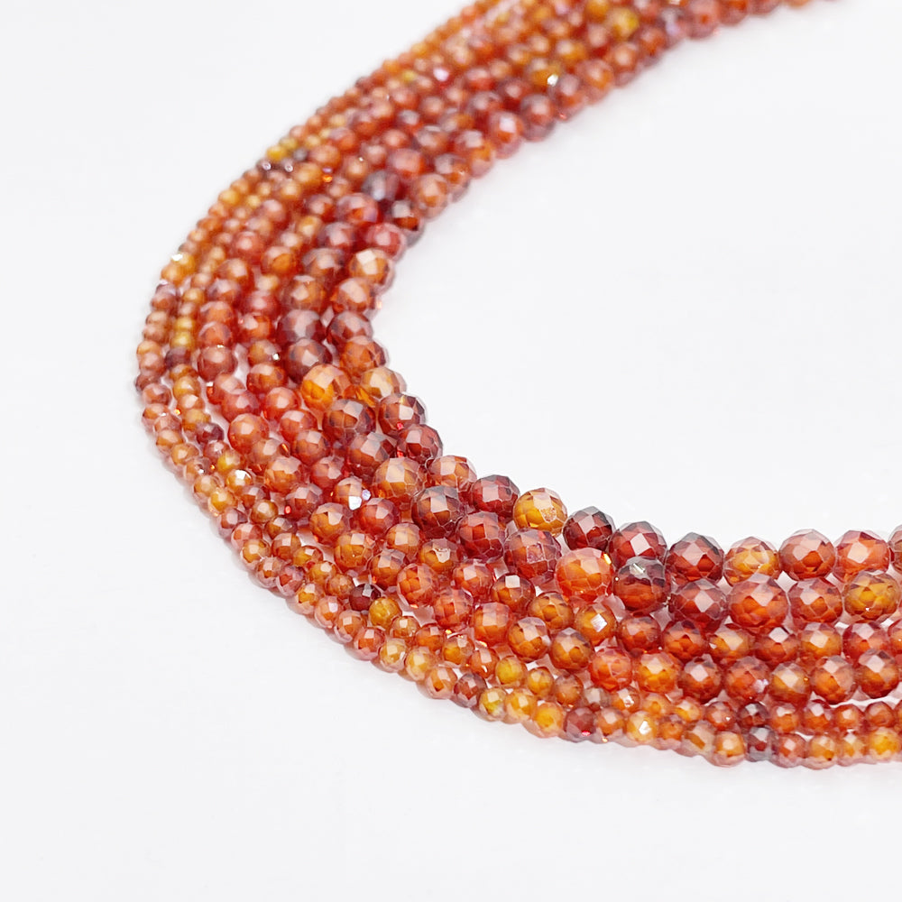 Tiny Cubic Zircon Micro Faceted Beads 2mm 3mm 4mm