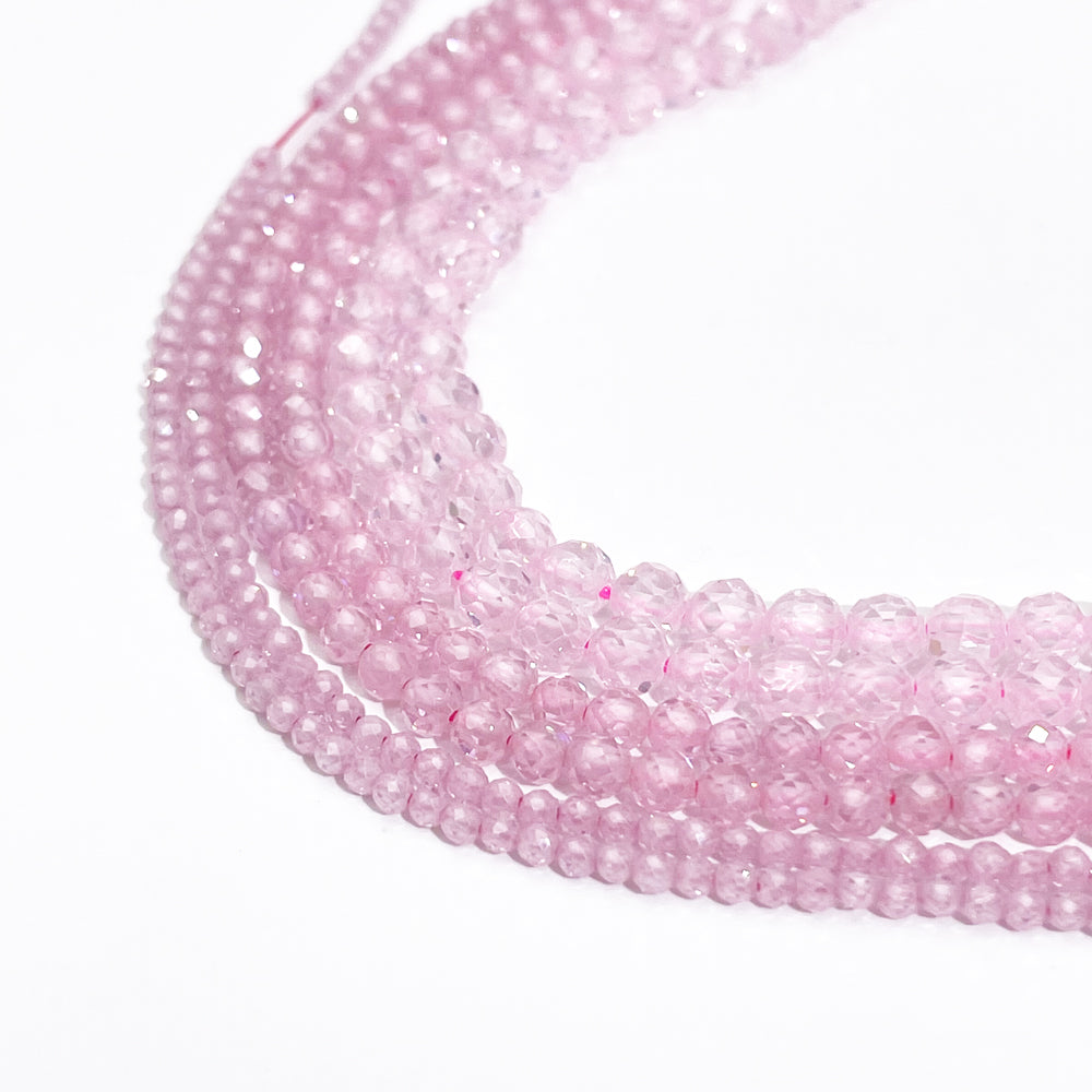 Tiny Cubic Zircon Micro Faceted Beads 2mm 3mm 4mm