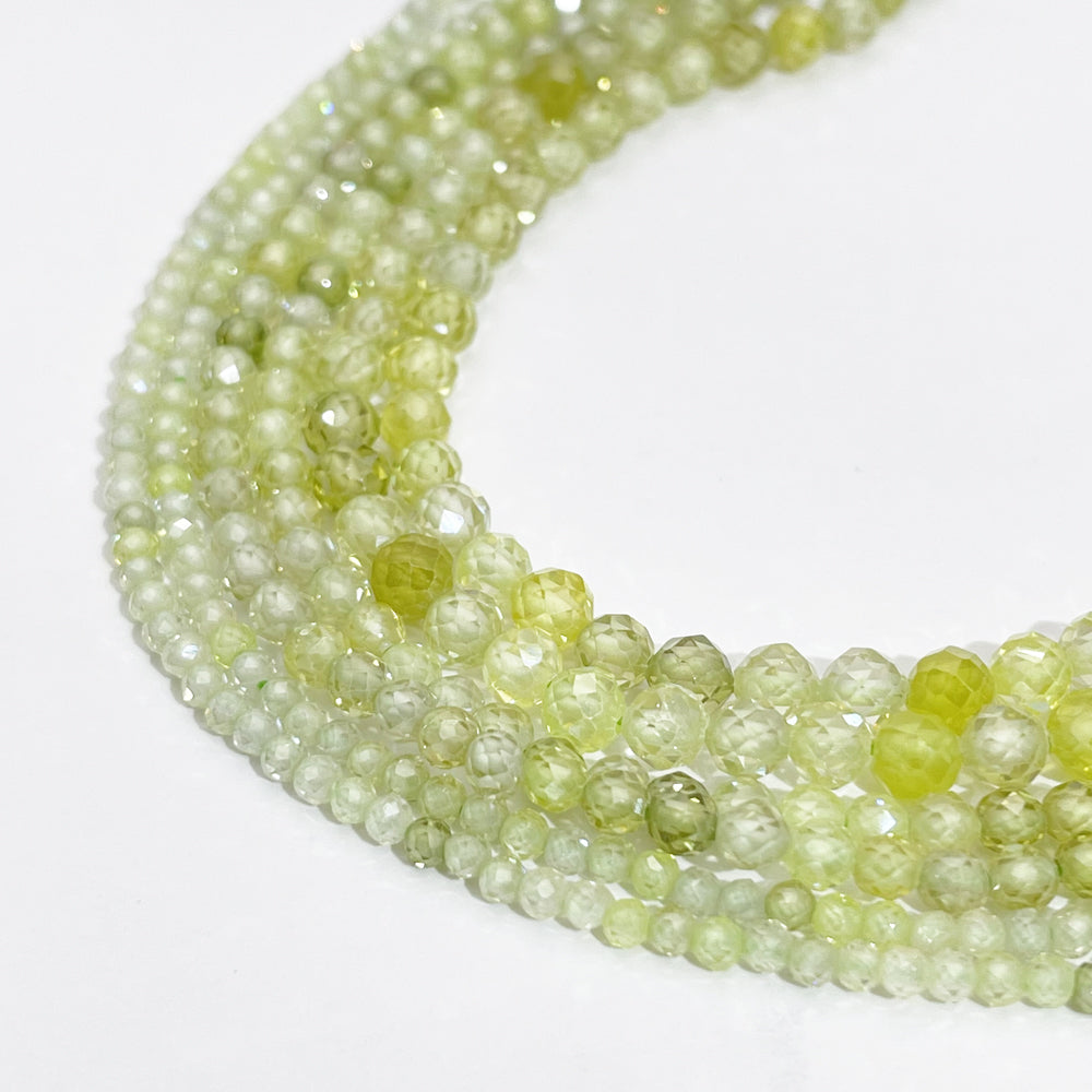 Tiny Cubic Zircon Micro Faceted Beads 2mm 3mm 4mm