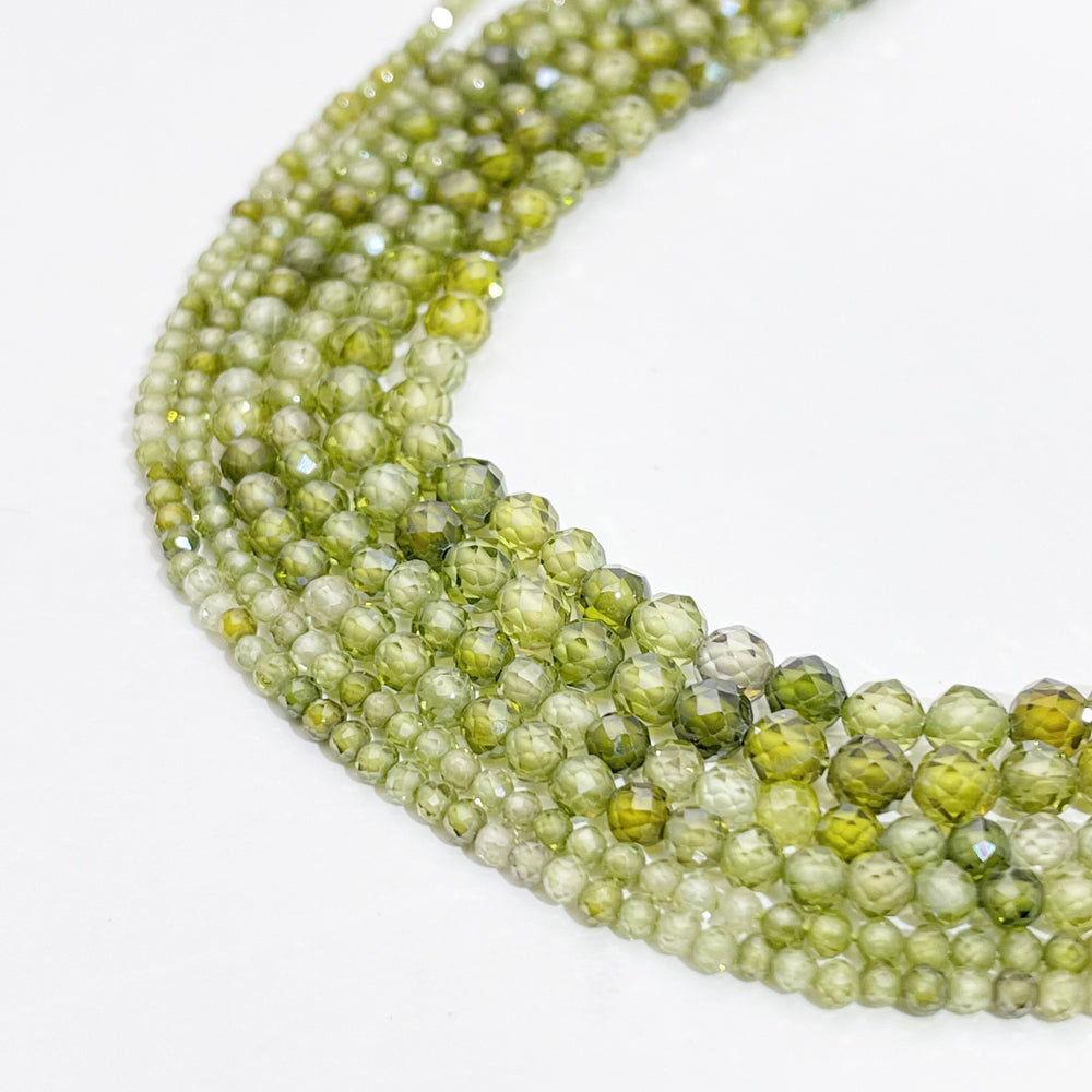 Tiny Cubic Zircon Micro Faceted Beads 2mm 3mm 4mm