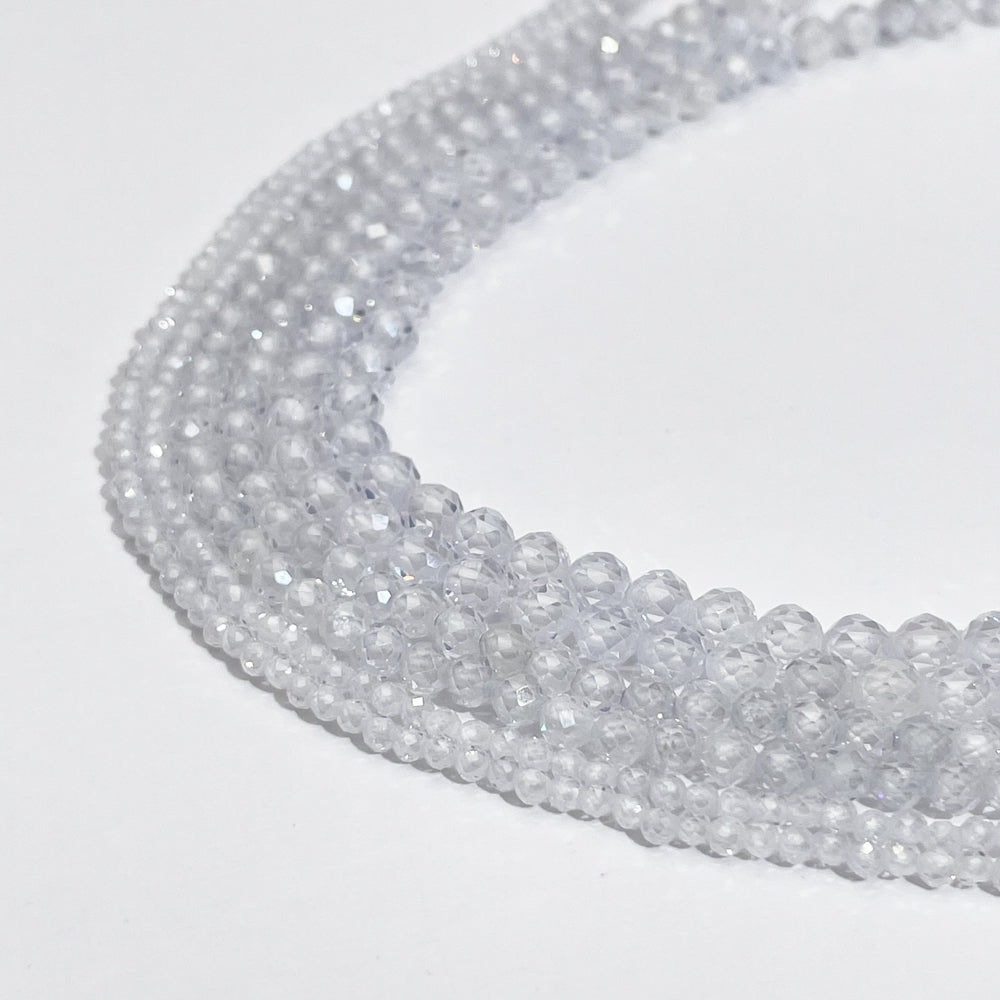 Tiny Cubic Zircon Micro Faceted Beads 2mm 3mm 4mm