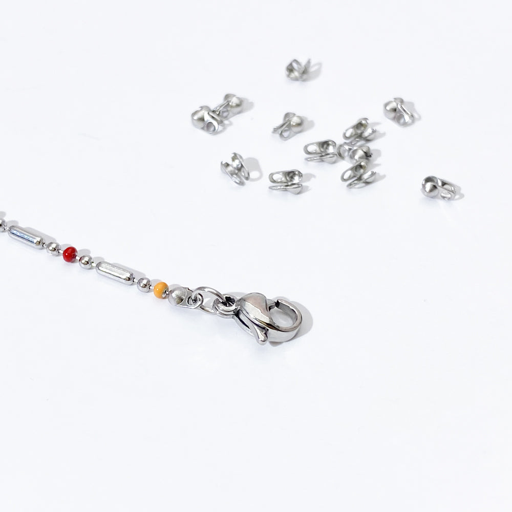 Side open Ball Chain Cover Beads Connector For DIY Jewelry Making