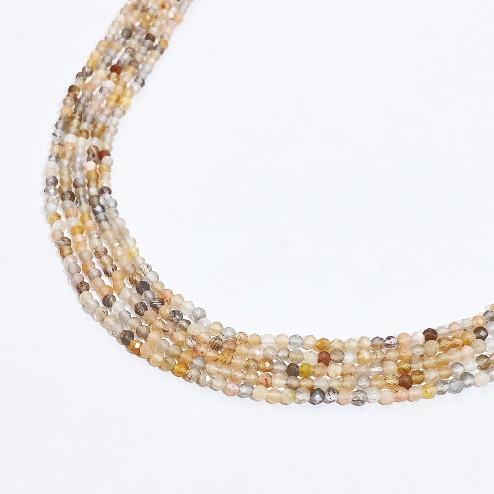 B MIX 2mm Natural Faceted stone beads for jewelry DIY