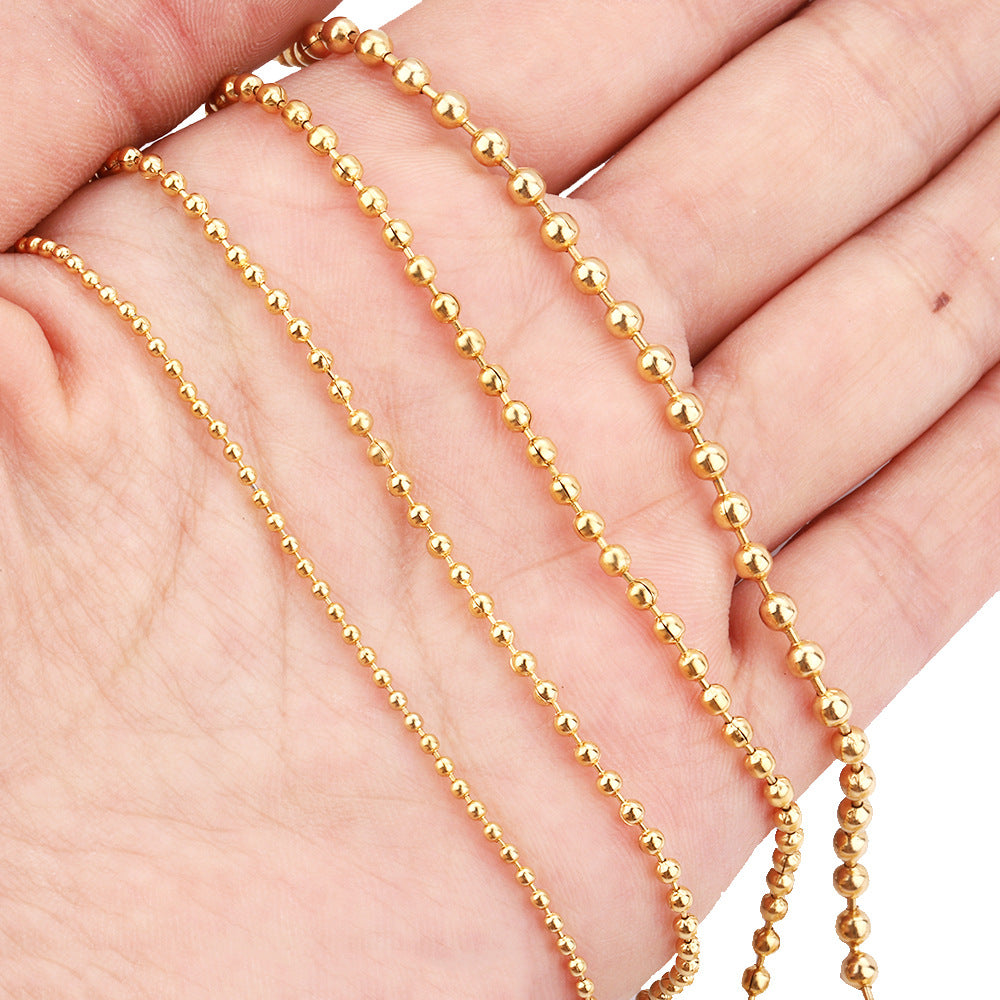 Steel ball chain Chain-Vacuum Plating Waterproof Stainless steel chain