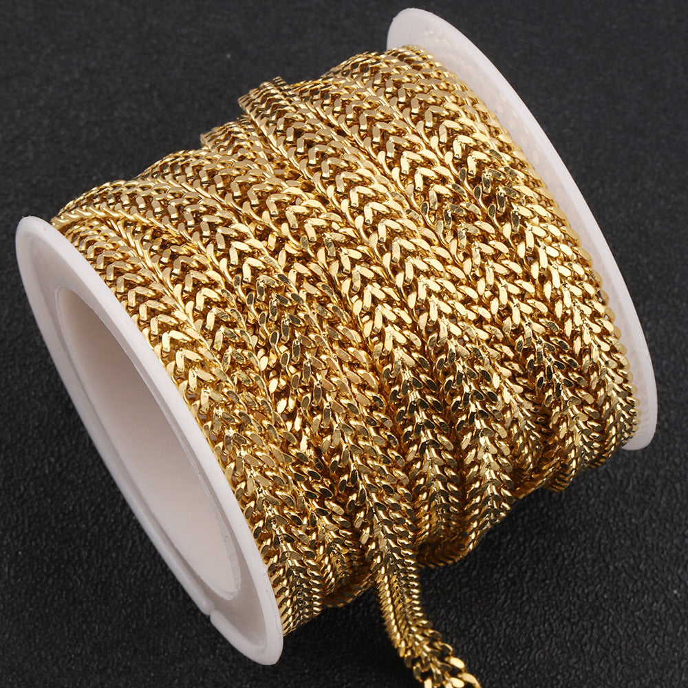 C1364 Double Polish chain-Vacuum Plating Waterproof Stainless steel chain