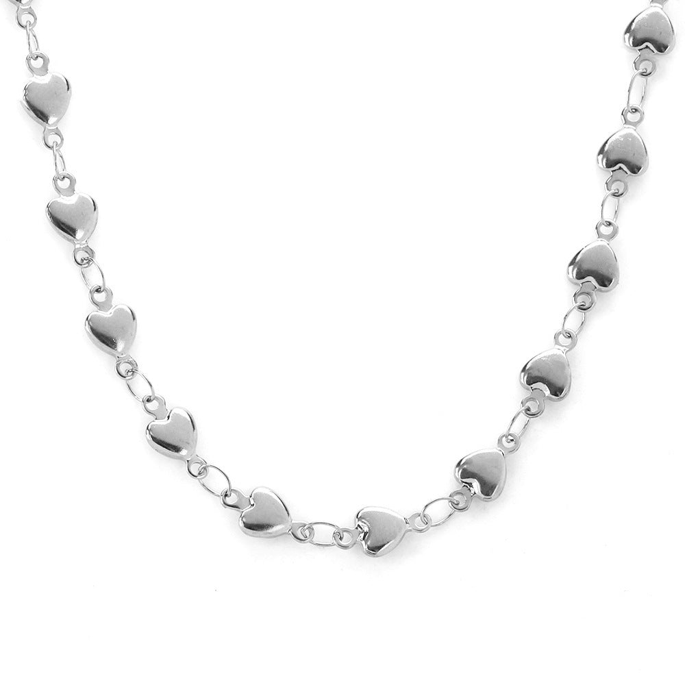 C1223 Heart Chain -Vacuum Plating Waterproof Stainless steel chain