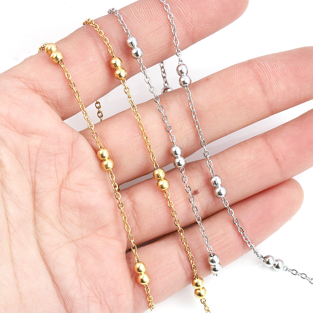 Twin beads Chain-Stainless Steel Waterproof