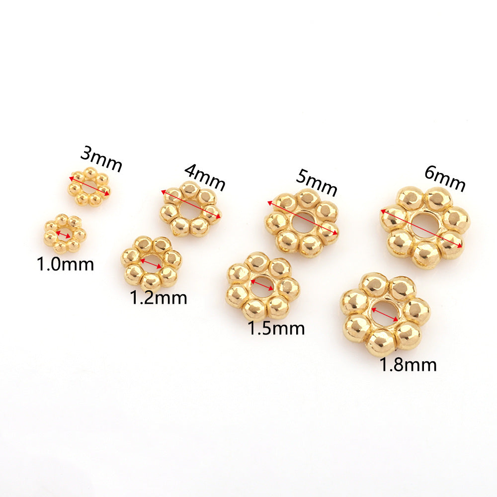50Pcs/pack Stainless steel Flower Spacer